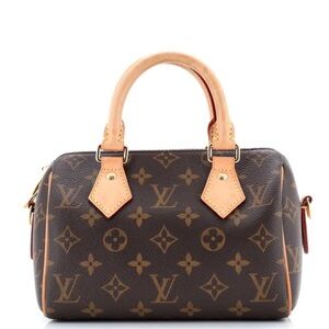 Authenticated Louis Vuitton LV Monogram Handbag M46222 Speedy Bandoulière 20